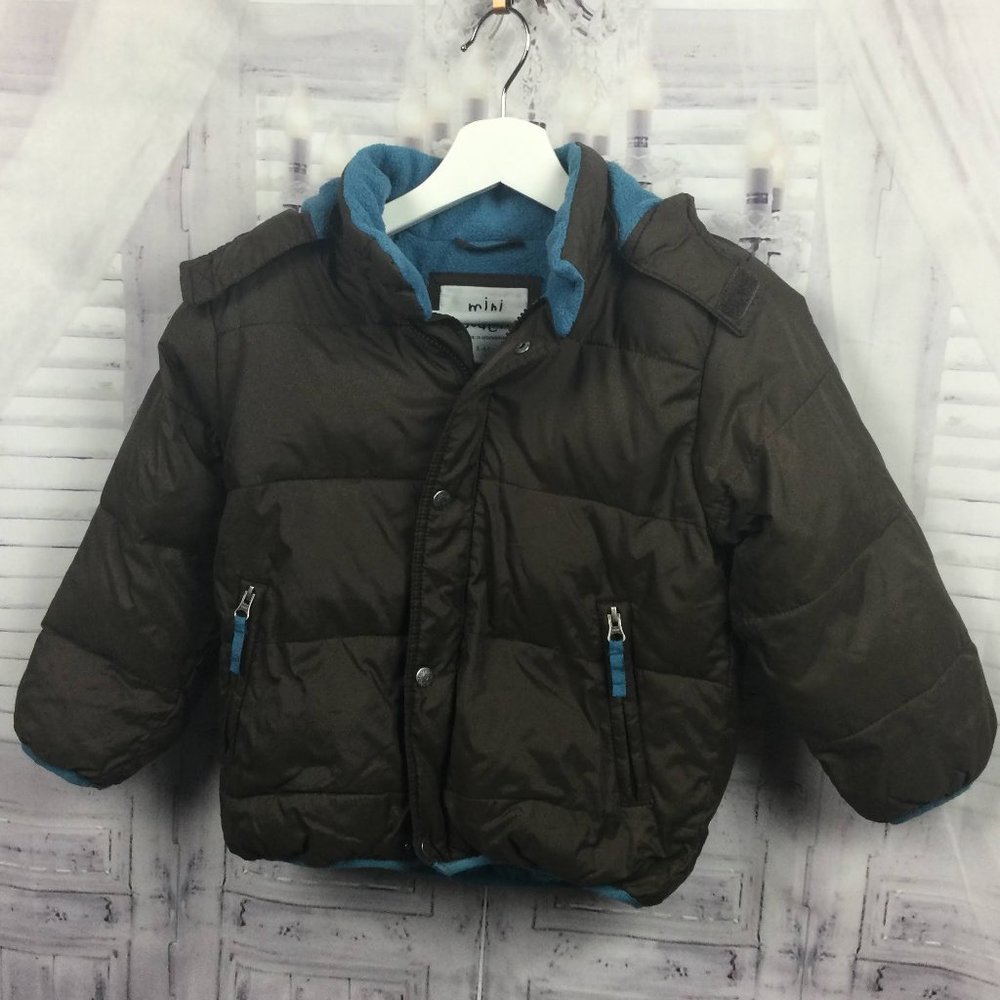 Mini Boden Green Puffer Coat Jacket 5/6 Year